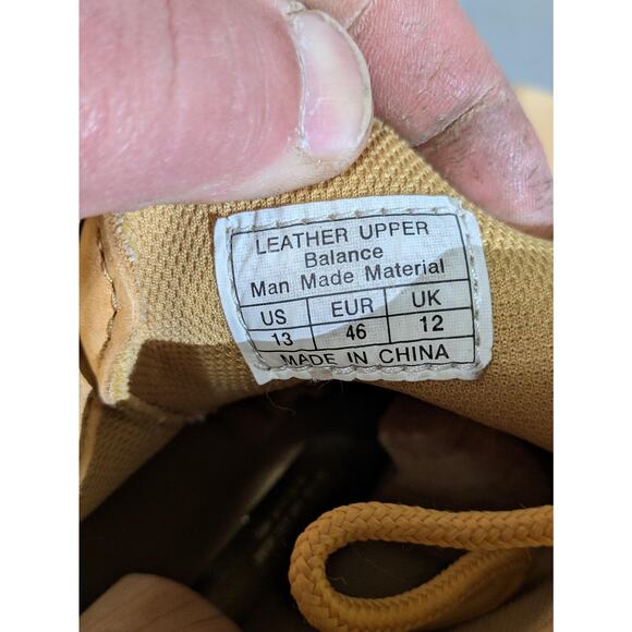 Vintage Pelle Pelle Shoes Mens 13 Tan Leather Nubuck Lug Sole 90s Winter Boots main image 10